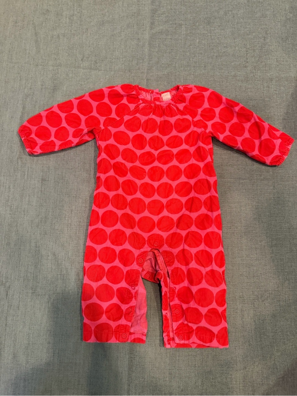 Primary Red Polka Dot Baby One-Piece 6-12 M